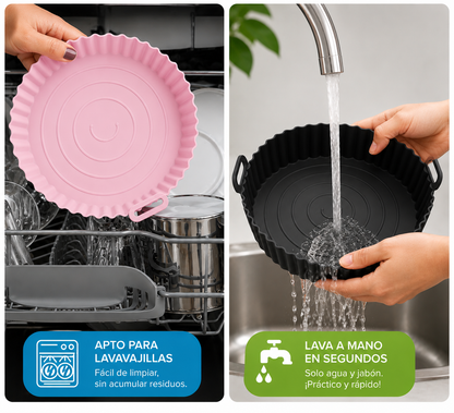 Molde Antiadherente de Silicona para Freidora de Aire