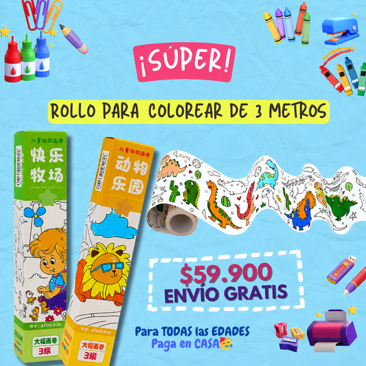 Rollo para colorear 3 metros
